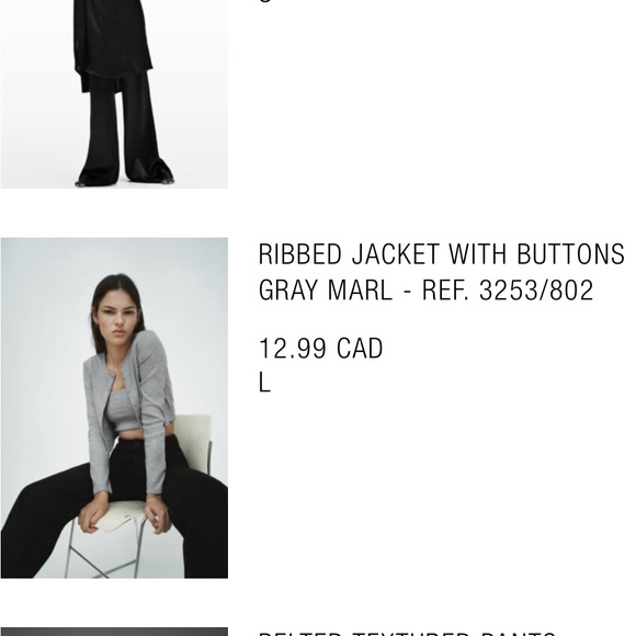 ZARA Ribbed Jackets with Buttons - Picture 4 of 4